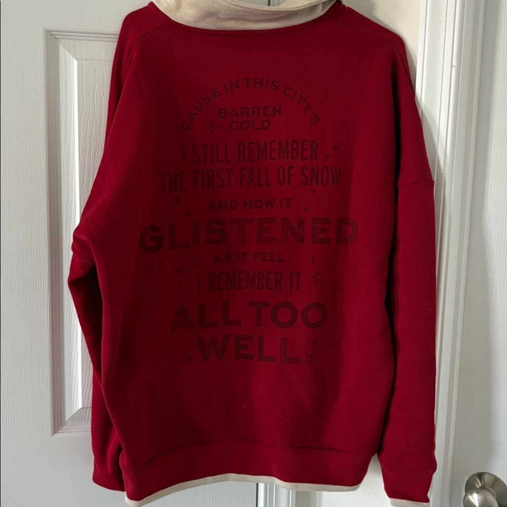 Pre Owned Taylor Swift “Red” All Too Well Pullover - Picture 5 of 6